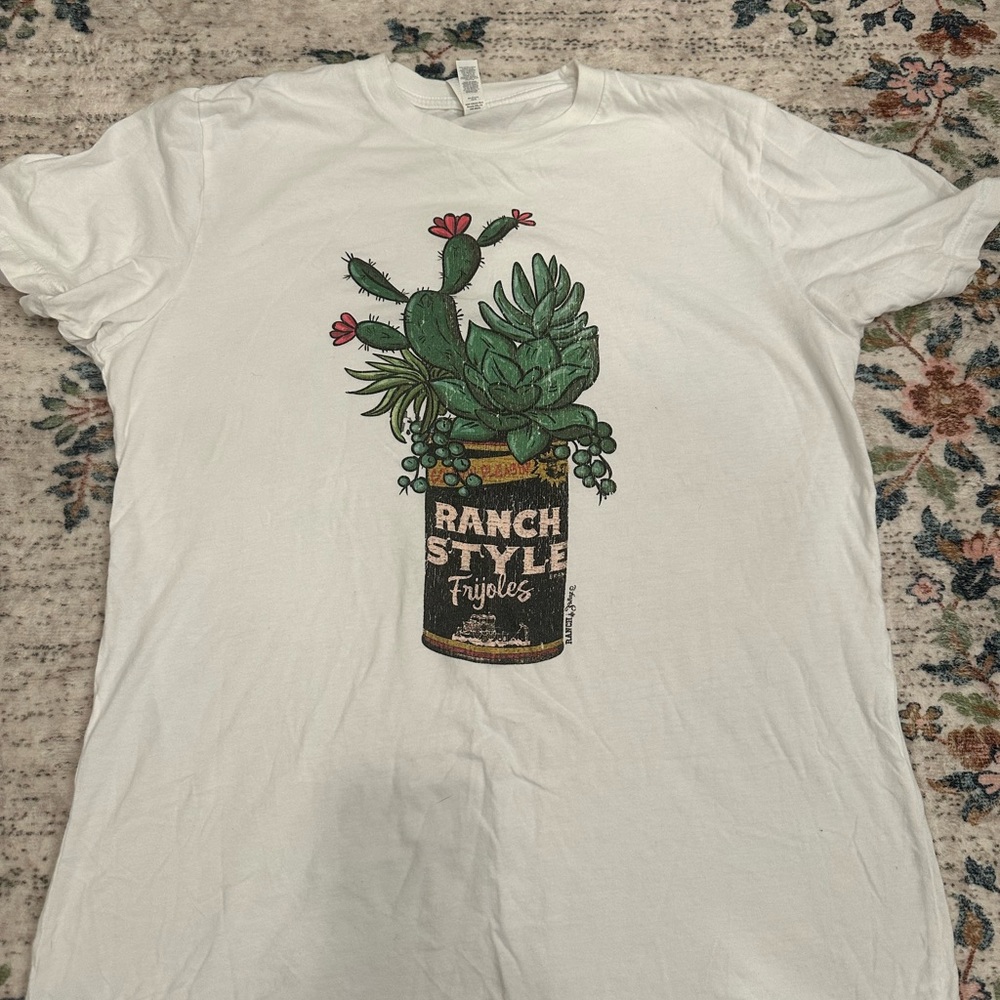 Bella Canvas White Tee with Cactus Print